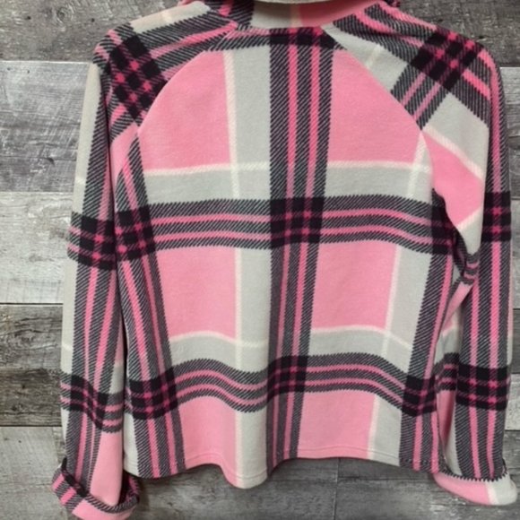 CRAZY 8 Girls Clip Pink & Black Plaid Jacket  Size: XL (14) **EUC** - Picture 2 of 5